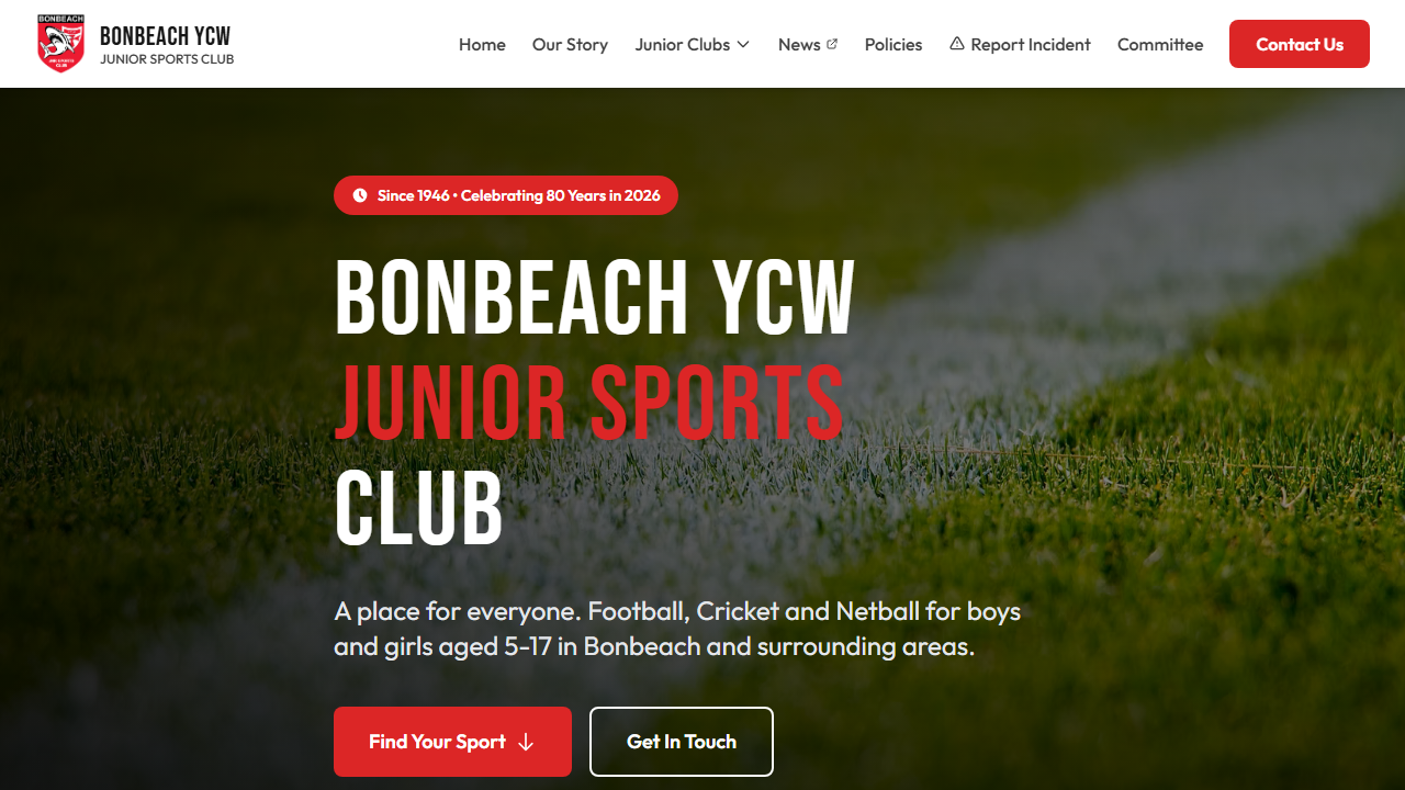 Bonbeach YCW website screenshot