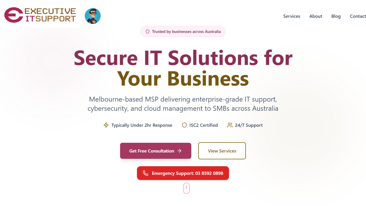 Executive IT Support website screenshot