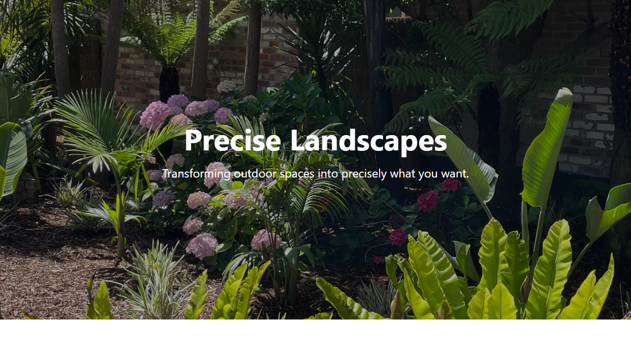 Precise Landscapes website screenshot